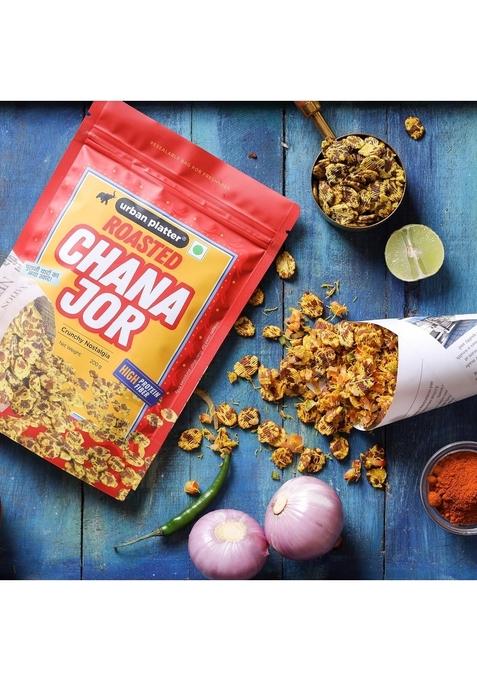 urban platter Roasted Chana Jor, 200g (High Protein, High Fiber, Palm-Oil Free | Non Fried Nostalgic Indian Snack Flattened Whole Bengal Gram)