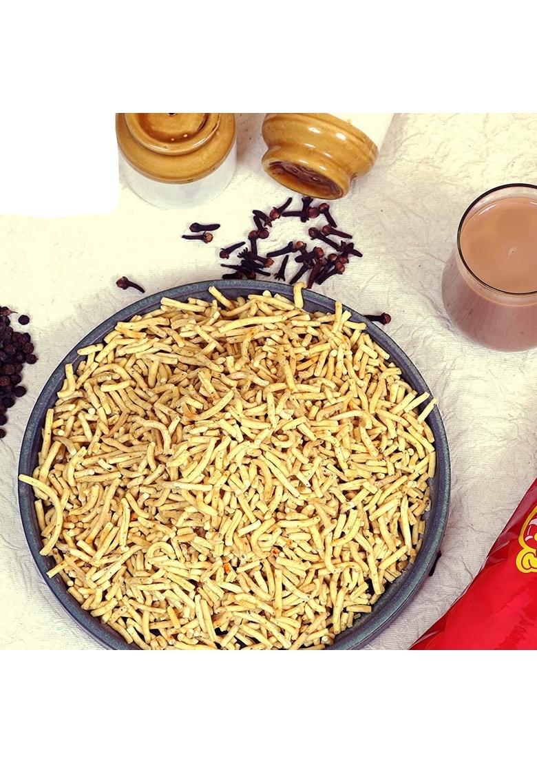 OKHLI MUSAL BRAND Namkeen Farshan Ratlami Sev/Besan Bhujia Long Sev Snack/Ratlami Sev/Indore's Famous Crispy & Crunchy Snack from the Heart of Madhya Pradesh-250 * 1Pack