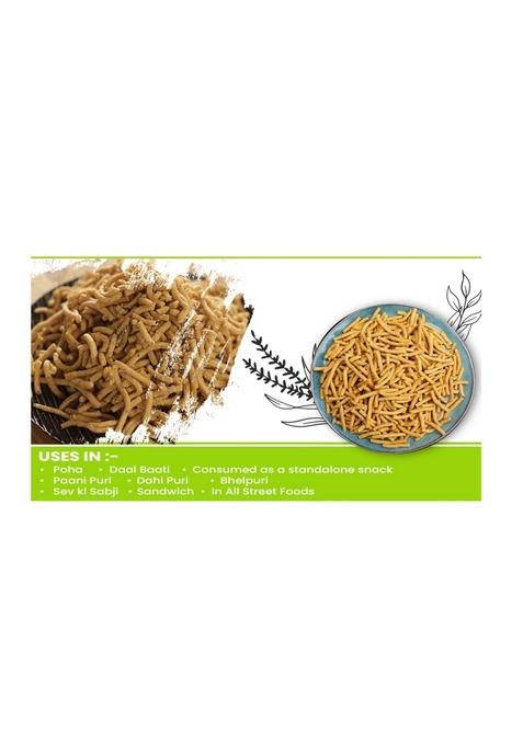OKHLI MUSAL BRAND Namkeen Farshan Ratlami Sev/Besan Bhujia Long Sev Snack/Ratlami Sev/Indore's Famous Crispy & Crunchy Snack from the Heart of Madhya Pradesh-250 * 1Pack