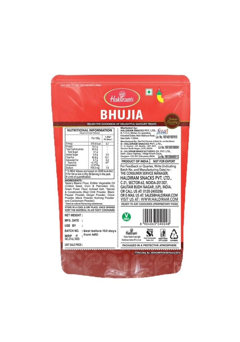 Haldiram's Bhujia 1kg | All Time Favourite Perfect Tea-Time Ready to Eat Crispy & Light Snacks Spicy Tadka Indian Namkeen Savouries