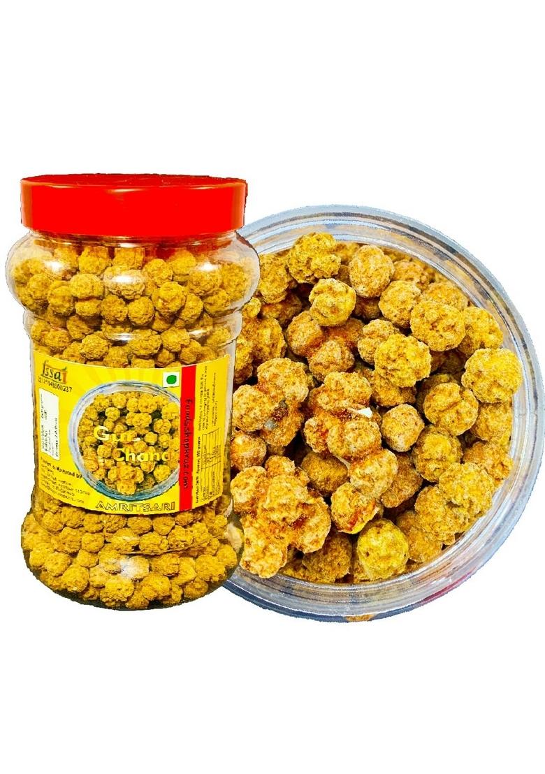 Foods.shopkruz Gur Chana 600 gm | Jaggery Coated gud Roasted Chickpeas with Natural Delicious and Healthy Perfect for Snack Anytime