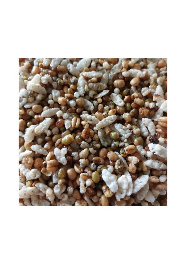 Matratva Organic Roasted Multigrain Mixture Namkeen - 200 gm | Low Fat for Diet Rice Flakes, Soybean, Moth Beans, Moong Dal, Wheat and Jowar (Pack Of 2) - Indya