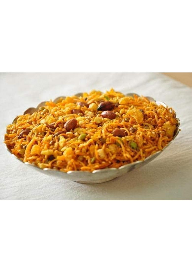 OM SWEETS & SNACKS Navrattan Mixture | Namkeen Finest Snack Indian Tea Time Fresh Products Healthy Organic Crunchy Ready To Eat Pack Of 4 x 200g