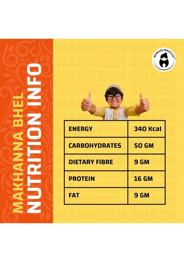 Momade Miracles Makhana Bhel 180g (PACK OF 2) | (Foxnut) Diet Mixture Namkeen Gluten free & Savouries High Protein Party Snack Delightfully Ready to Eat Snacks