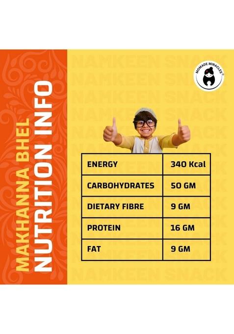 Momade Miracles Makhana Bhel 180g (PACK OF 2) | (Foxnut) Diet Mixture Namkeen Gluten free & Savouries High Protein Party Snack Delightfully Ready to Eat Snacks