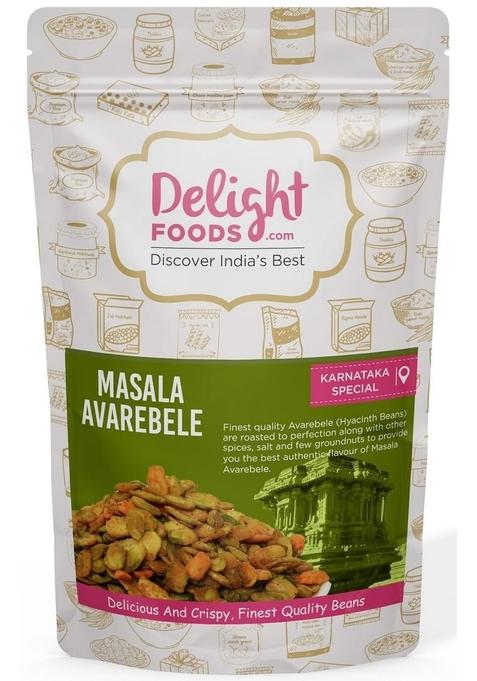 Delight Foods Masala Lablab Beans Avarebele Hyacinth Bean, 200 G - Indian Snack