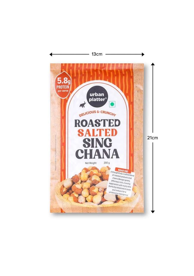 urban platter Roasted Salted Sing Chana, 200g (The OG Indian Protein-rich Healthy Snack | Vacuum Packed) - Indya