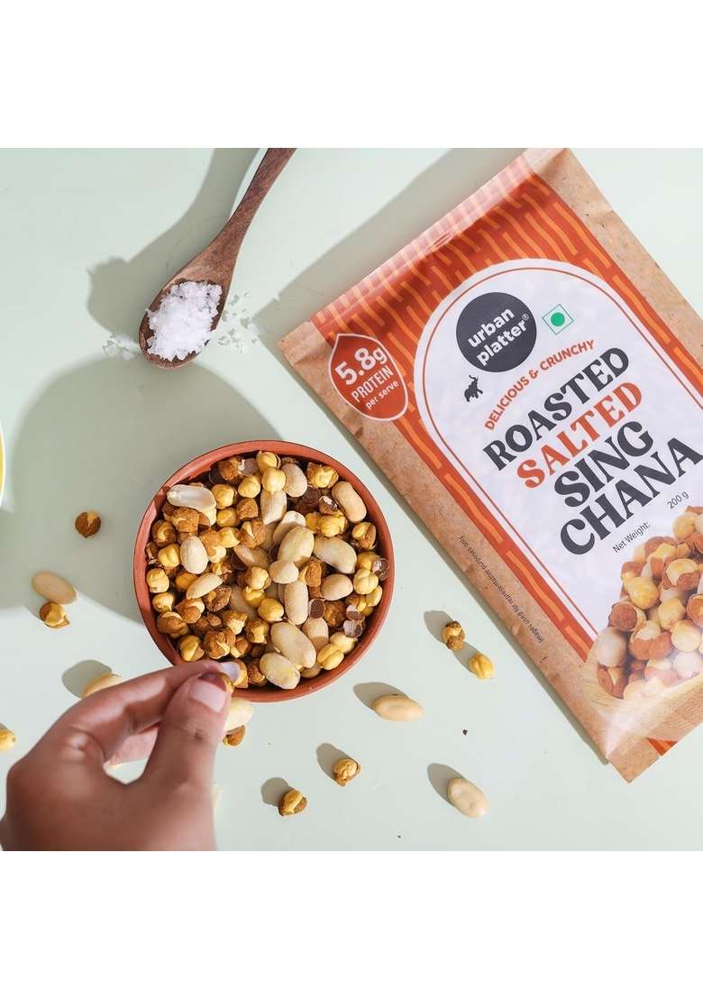 urban platter Roasted Salted Sing Chana, 200g (The OG Indian Protein-rich Healthy Snack | Vacuum Packed) - Indya