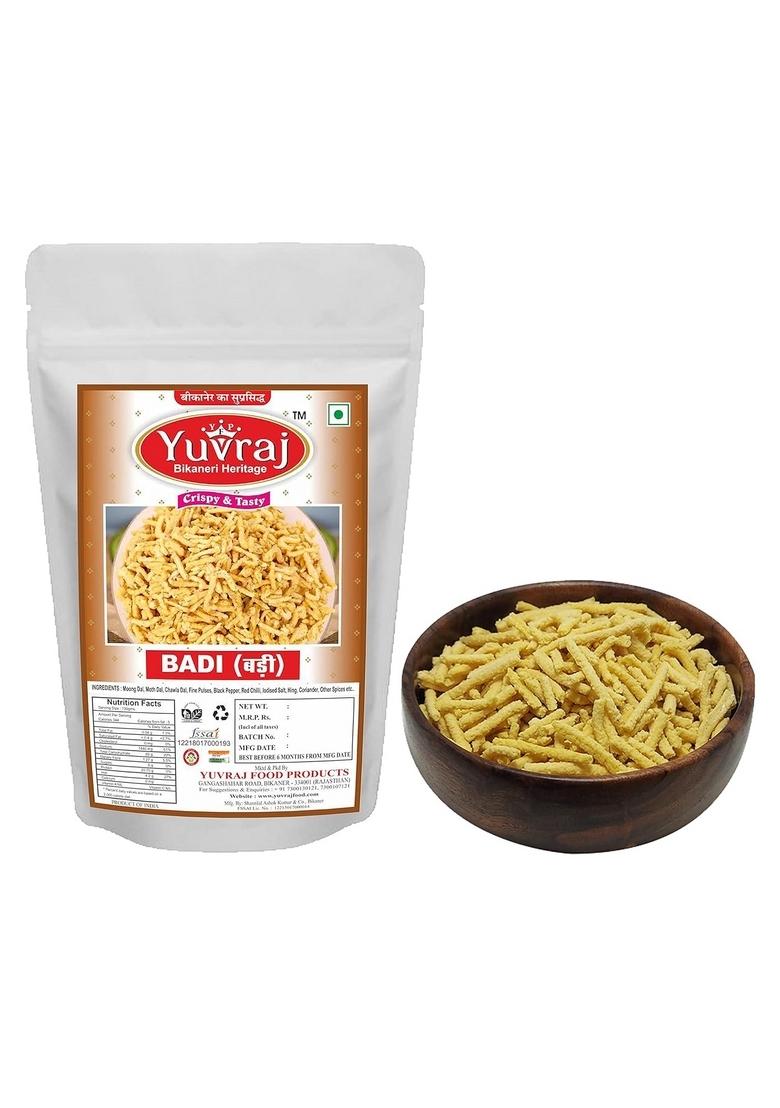 Yuvraj Food Product Moong Badi Rajasthani Marwari Badiya hand made by Bikaneri sukha sabji Free kasuri Methi pouch 400 gm pack