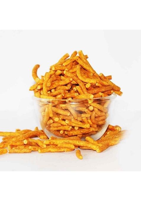 Organic Orchard Rajasthani Special Khokha Sev/Jadi Sev 400 g | Spicy Namkeen Stick Made with All Natural Ingredients No Palm Oil Perfect Topping For Foods Sabji
