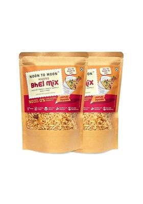 noon to moon Healthy Roasted Bhel Mix Namkeen | Anytime Snack for Diet Murmura Bhel/Puffed Rice Munchies/Snacks Puri mix, Pack Of 2 (150g x 2)