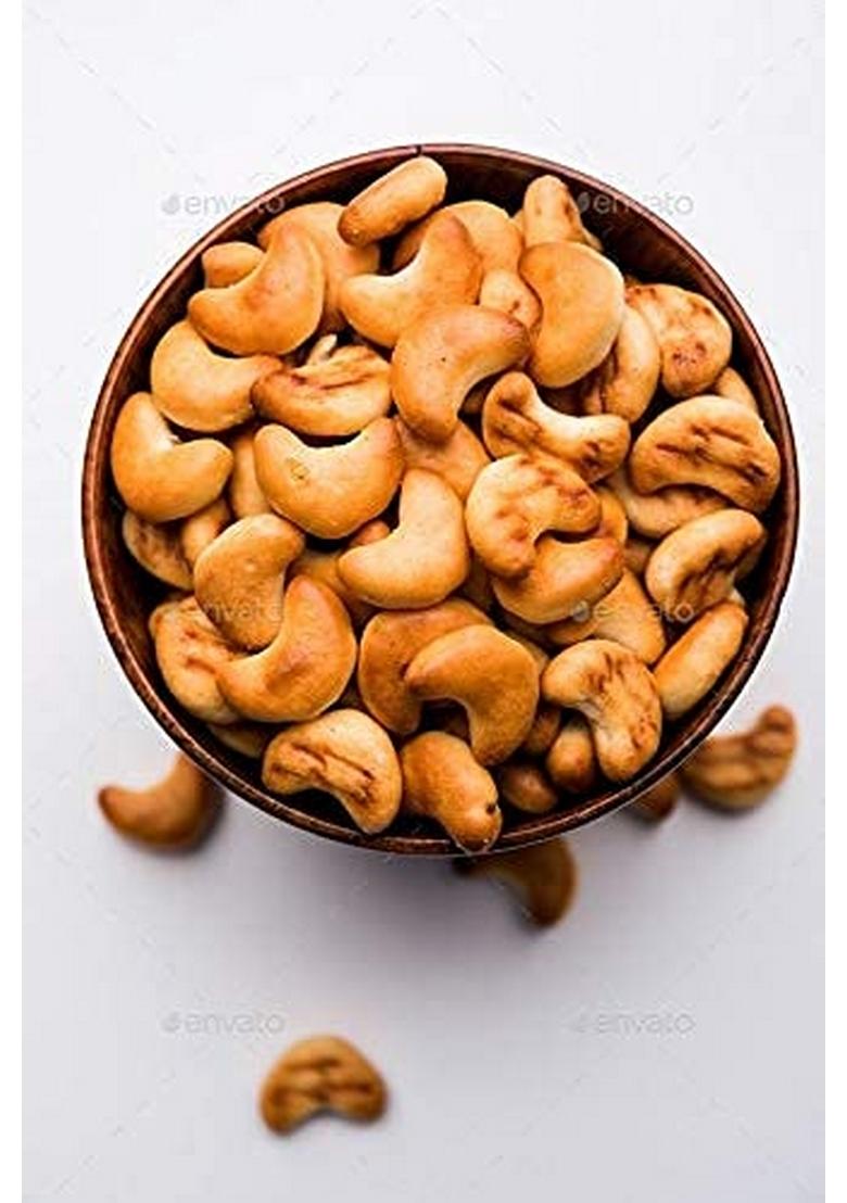 SEASONALKART Kaju Shape Biscuit|Namkeen Biscuit 200 gms|Tea Time Biscuit| Ready to Eat Snack|Indian Namkeen