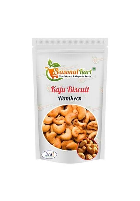 SEASONALKART Kaju Shape Biscuit|Namkeen Biscuit 200 gms|Tea Time Biscuit| Ready to Eat Snack|Indian Namkeen