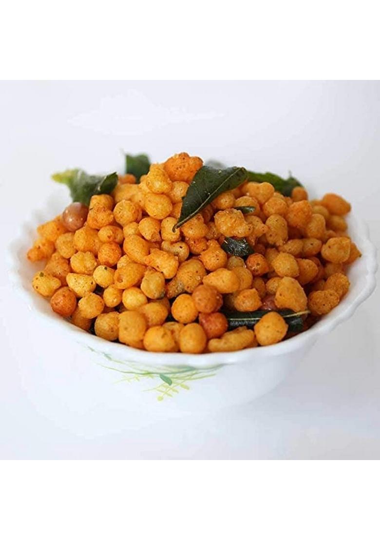 VEDANK Khara Boondi, Spicy Snack Foods(Home Made) |Spicy Besan South Indian Namkeen And snacks mixture (500)