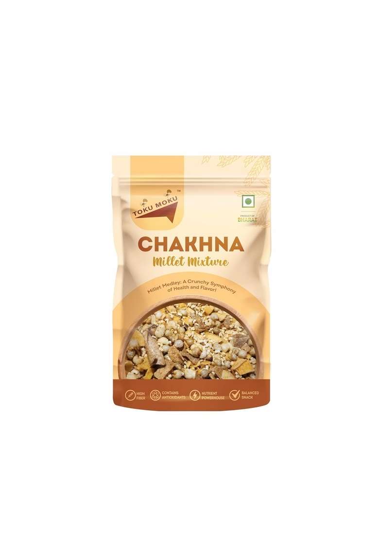TOKU MOKU Moku- Chakhna Millet Mixture Namkeen | Crunchy and Healthy Party Snack Pack 2 Piece combo - Indya