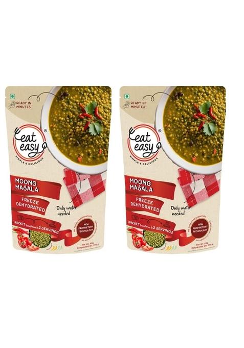 Eat Easy Ready to Moong Masala 85g (Pack of 2) Healthy Instant Dal Snack, Spicy Vegetarian Meal, No Preservatives, Quick Indian Dish