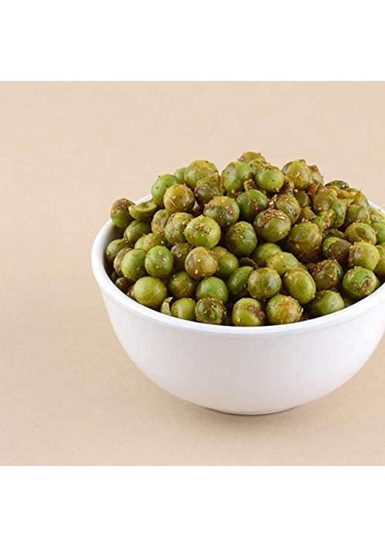 FreshoCartz Roasted Peas Spicy & Crunchy Matar Namkeen (400gm) with Green Masala Matar, Chatpata and Spices - Indya