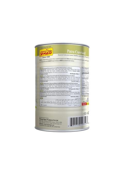 Swad Ready 2 Eat Curried Patra | Convenient Microwaveable To Meal in 5 Minutes No Added Preservatives, Artificial Colours, or Flavours Vegetarian Delight 400g (Pack of 2)
