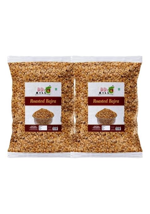 90's MILL Classic Salted Roasted Bajra Puff Healthy Snack Anytime | Millet Puffs Less Fat Rich Protein & High Fibre Diabetic Friendly Pearls Millets Snacks-150g*2Pack