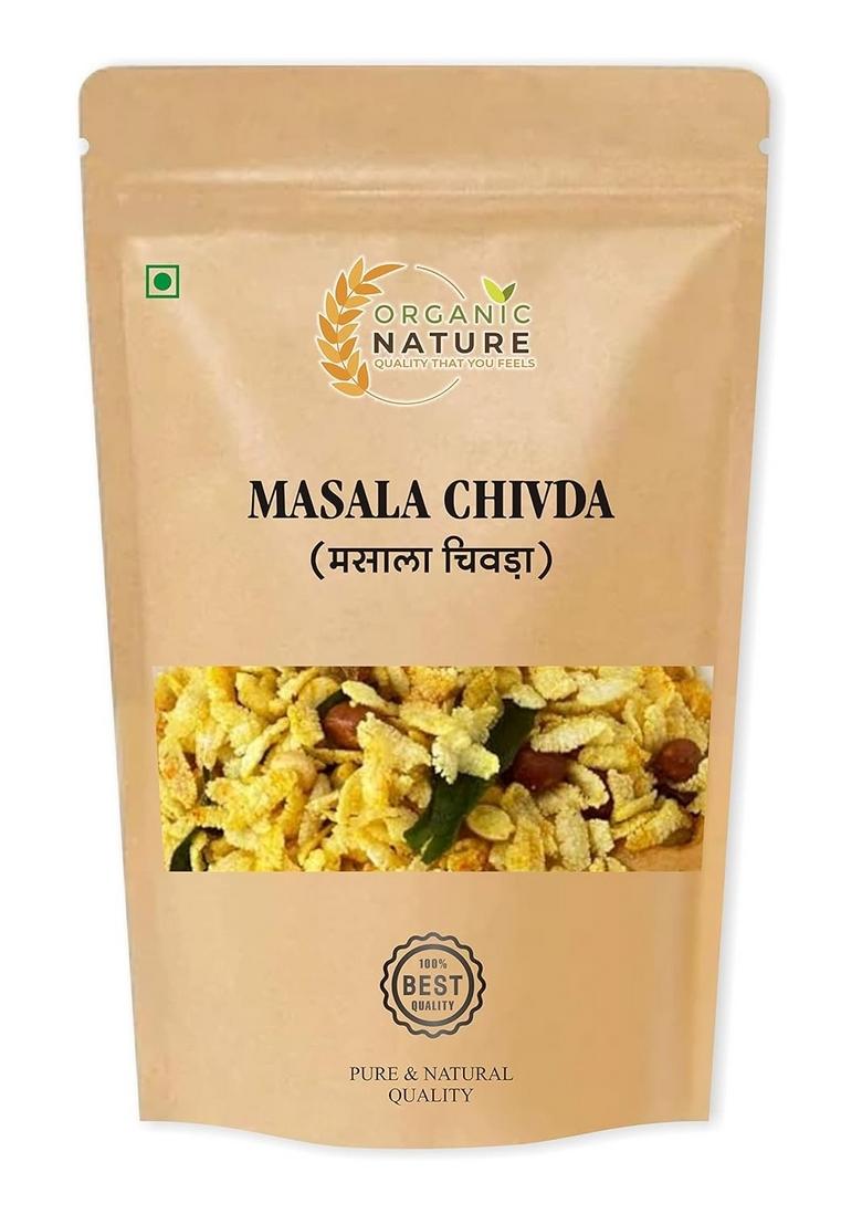 ORGANIC NATURE Special Chiwda, Homemade Masala Chivda, Fried Poha And Peanut Chiwra For Various Occasion, (No Preservatives) (400 Gram)