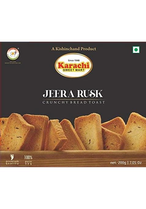 KARACHI SWEET MART Jeera Rusk (3x200g) | Eggless