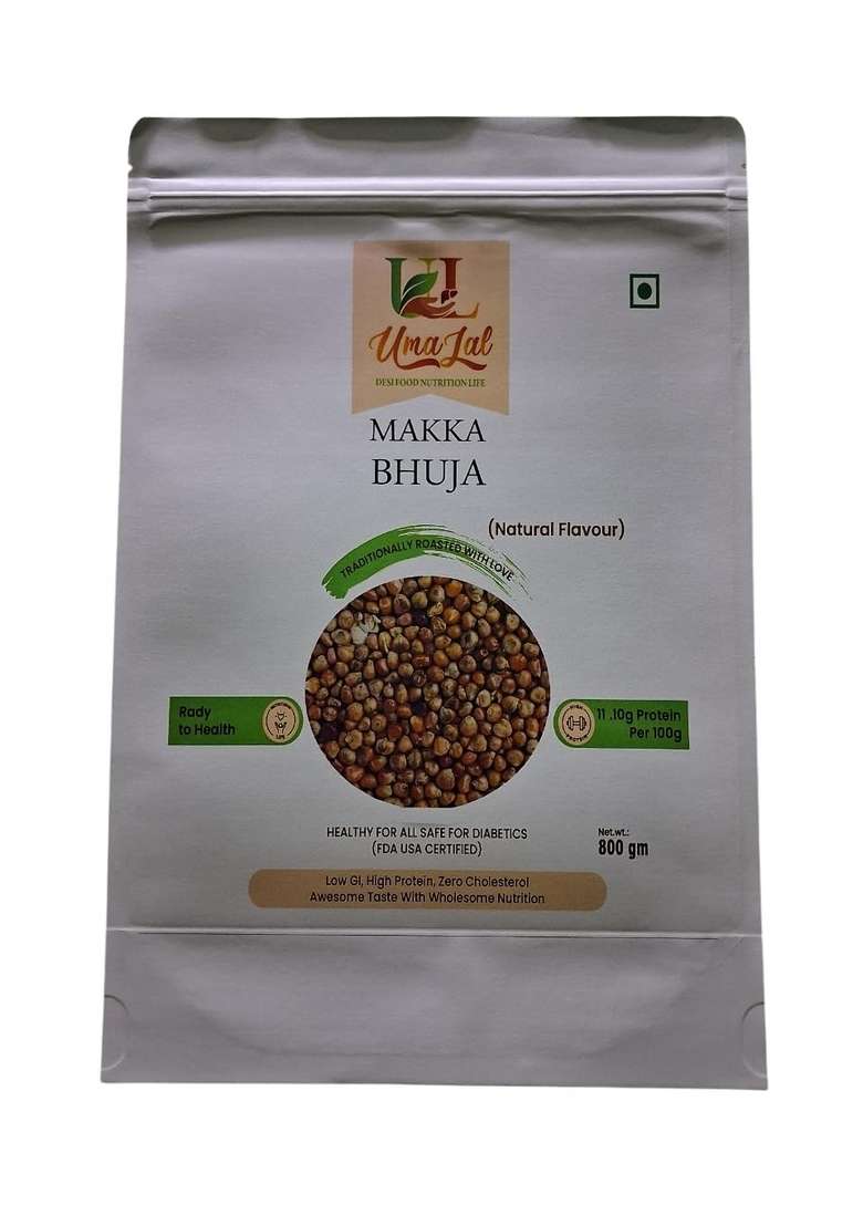 ENGINEER BHUJA Dry Roasted Whole Makaai 800gm | High Protein & Fiber Snack Desi Corn Homemade Healthy - Indya