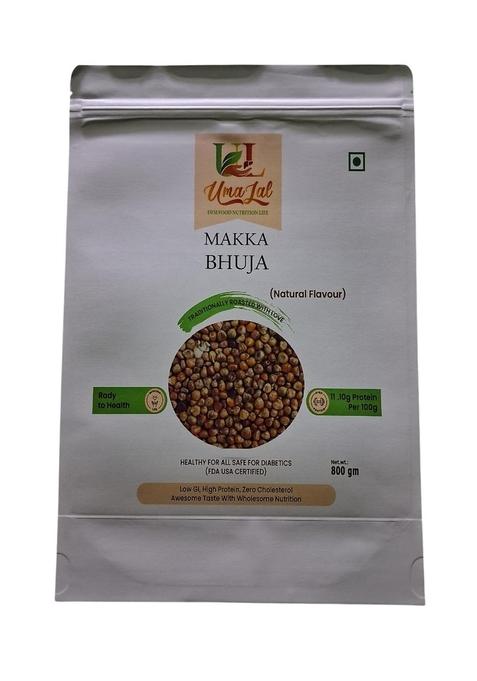 ENGINEER BHUJA Dry Roasted Whole Makaai 800gm | High Protein & Fiber Snack Desi Corn Homemade Healthy