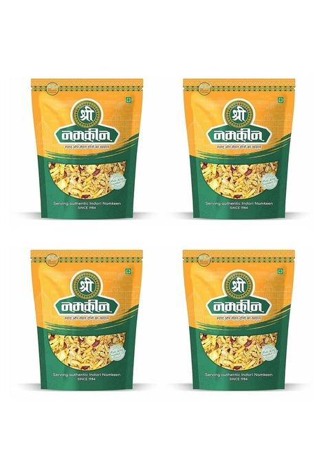 SHREE NAMKEEN Mix Mixture - Indore Special, Medium Spicy Pack of 4, 400gm Each (Mix Mixture)
