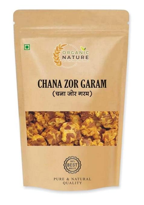 ORGANIC NATURE Chana Jor Garam Jhor Roasted Oil-Free Protein Rich Gluten Free Vegan Low Fat Healthy Snacks (400 Grams)