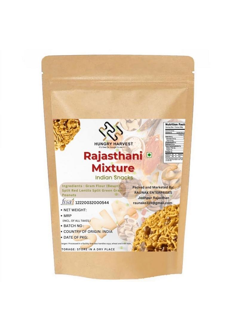 Hungry Harvest Rajasthani Mixture Namkeen 250g| Authentic Indian Snack | Spicy & Crispy Tea-Time Savory Mix