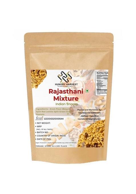 Hungry Harvest Rajasthani Mixture Namkeen 250g| Authentic Indian Snack | Spicy & Crispy Tea-Time Savory Mix