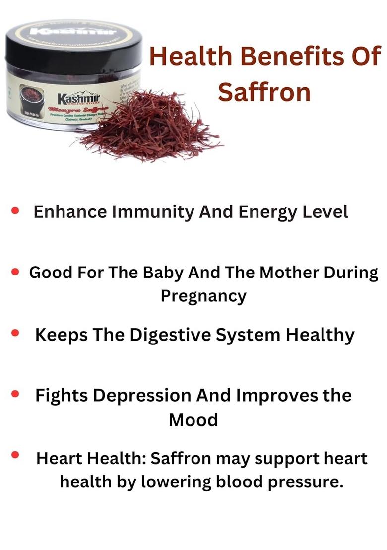KASHMIR ONLINE STORE Original Mongra Saffron Grade A+++ | Natural Pure & Organic Finest Kesar For Pregnancy, Cooking, face Skin (10 Gram)