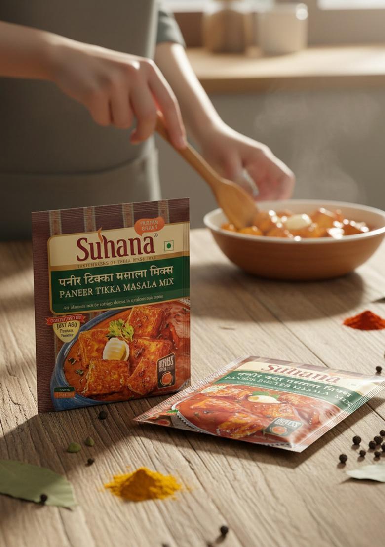 Suhana Pack of 4 Paneer Tikka Easy to Cook & Butter Masala | Spice Mix