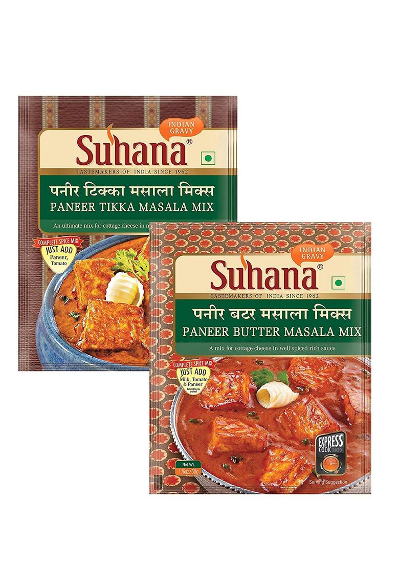 Suhana Pack of 4 Paneer Tikka Easy to Cook & Butter Masala | Spice Mix