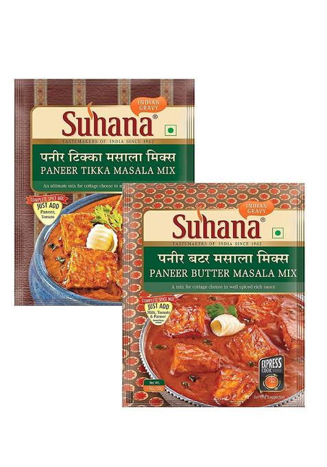 Suhana Pack of 4 Paneer Tikka Easy to Cook & Butter Masala | Spice Mix
