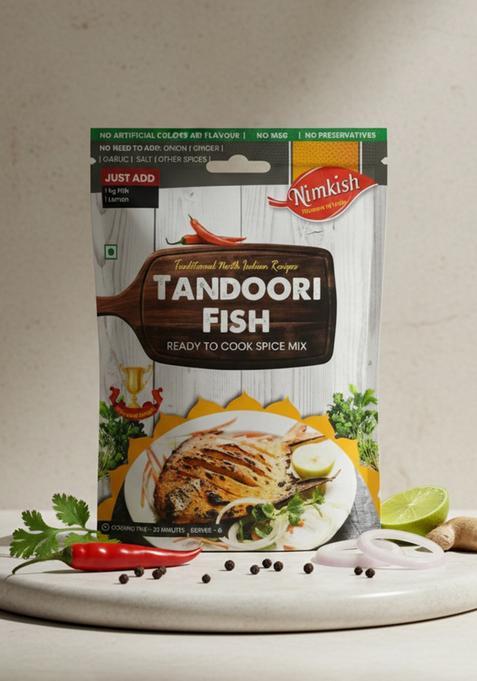 Nimkish Tandoori Fish Masala 50g, Machli Masala, Ready to Cook Spice Mix, Instant Premix