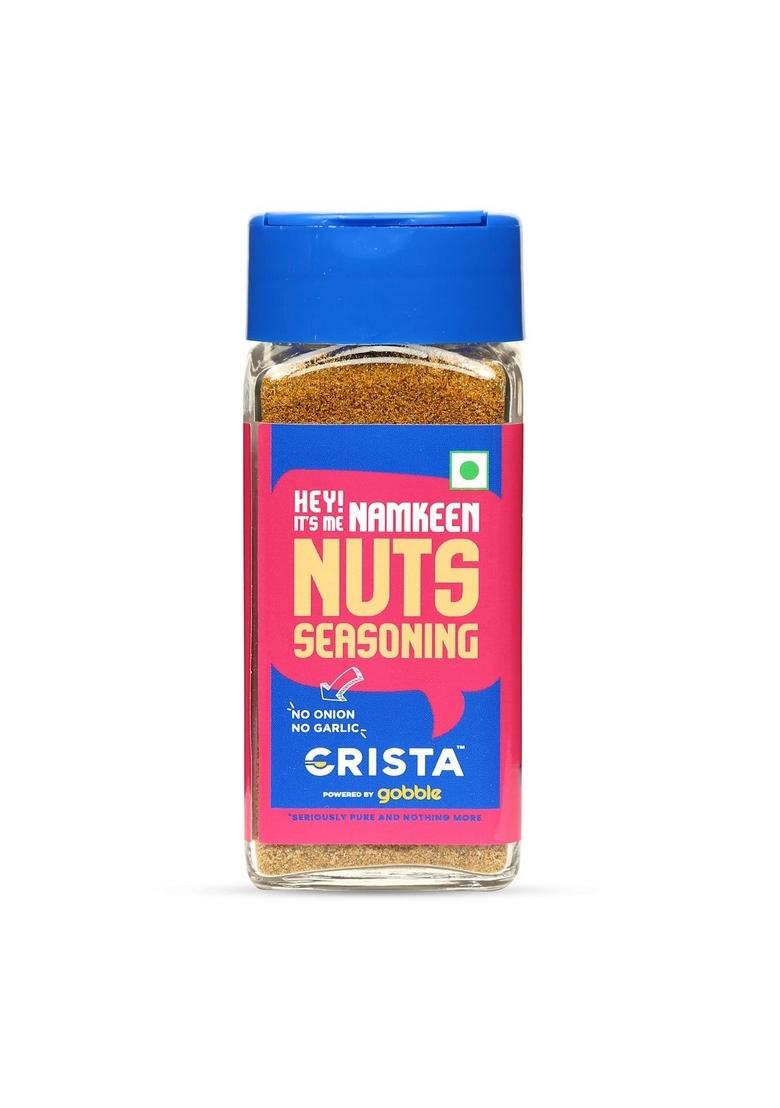 CRISTA Namkeen Nuts Seasoning | Healthy & Flavourful Snack Option Mixed Spices Blend Fresh Zero added Colours, Fillers, Additives Preservatives No Onion Garlic 50 gms