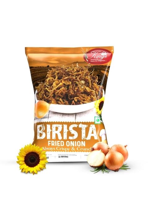 Kings Birista Fried Onion, Crispy Onions with Sunflower Oil, Hygienically Processed, Hassle Free Cooking, Long Shelf Life, for Indian Curries, Gravies, Noodles (100gm, Pack of 4)