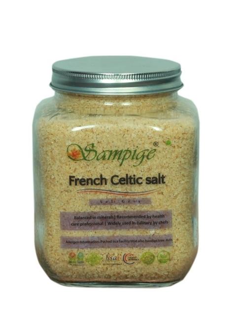 Sampige Celtic Salt - 32 OZ (Ounce) ~907 Grams | Premium Glass Bottle
