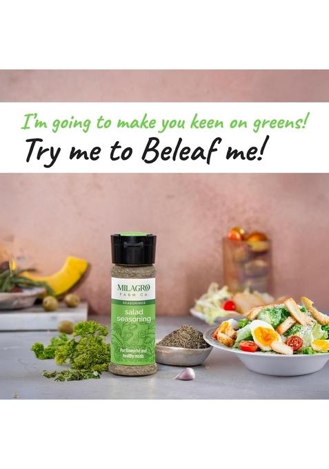 Milagro Farm Company Salad Seasoning 40g, Natural Herb & Spice Blend, Vegan, Gluten-Free, All-Purpose for Salads, Vegetables, Fruits, Sandwiches, Dressings Healthy Cooking