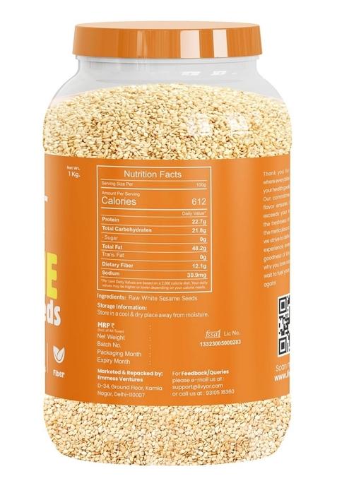 LIVYOR White Sesame Seeds for eating