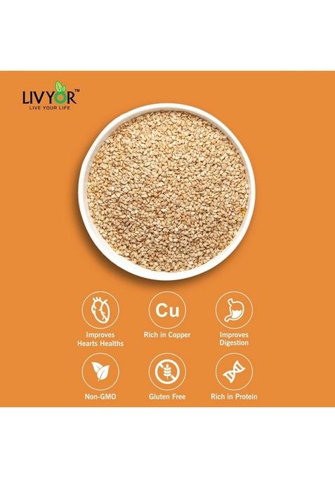 LIVYOR White Sesame Seeds for eating