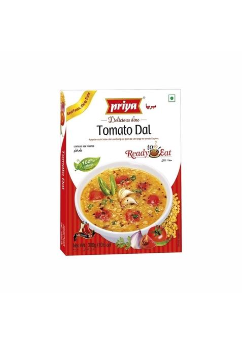 Priya Authentic Ready to Eat Tomato Dal - 300g (Pack of 2) I Total 600gm Delicious and Nutritious Indian Lentil Curry | Easy Cook