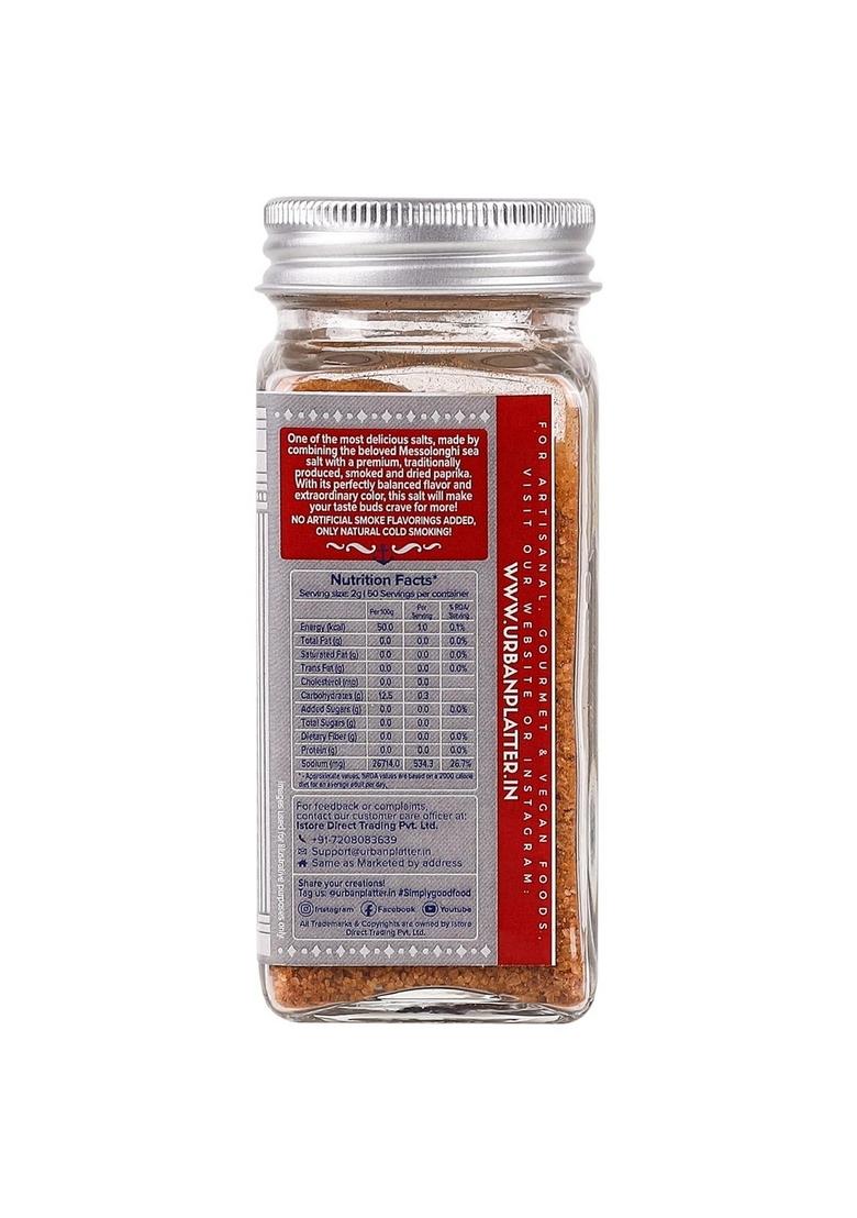urban platter Smoked Paprika Salt Seasoning, 100g (Product of Greece, Greek Sea Salt, Naturally Cold Smoked, Season Vegetables)