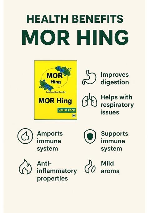 The Seasons Mor Super Strong Bandhani Hing Powder 500g | Hathras-Style Kadak Compounded Asafoetida Premium Aromatic Heeng for Tadka, Dal, Sabzi & Sambar