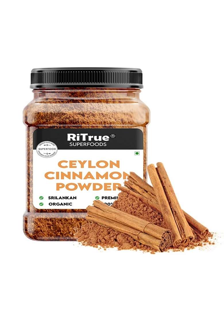 RiTrue - Ceylon Cinnamon Powder (SriLankan) 200 Gm Cooking, Tea & Baking | Finest Organic Dalchini - Indya