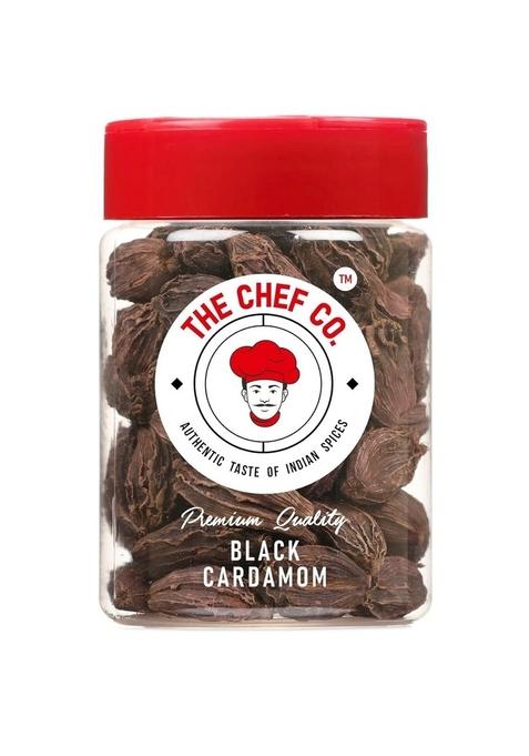 The Chef Co. Black Cardamom - 115gm (Pack of 1) | Natural Badi Kali Elaichi For Biryani, Curries and More Strong Flavour & Aroma NO Artificial Flavours Colours