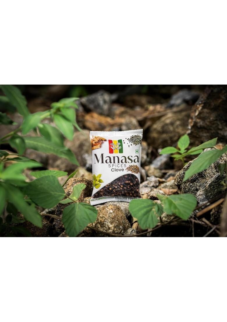 Manasa SPICES Premium Natural Cloves for Cooking- 100gm, Whole Clove, Sourced from Western Ghat, Baking, Beverages, Ayurvedic remedies, Fresh, Aromatic & Antioxidant-Rich
