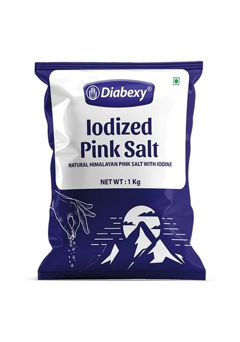 diabexy Iodized Himalayan Pink Salt - 1 kg | Nutrients and Minerals No Additives Unrefined