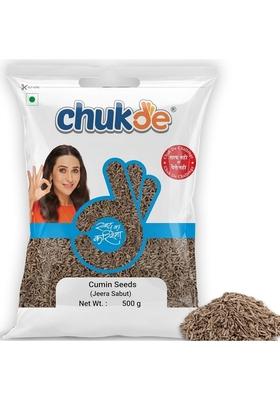 CHUKDE - Jeera Sabut (17.63 OZ) Cumin Seeds Aromatic & Flavorful for Curry Spice Mixes Ideal Spices, Cooking, Health Benefits Whole Spices 500 Gm